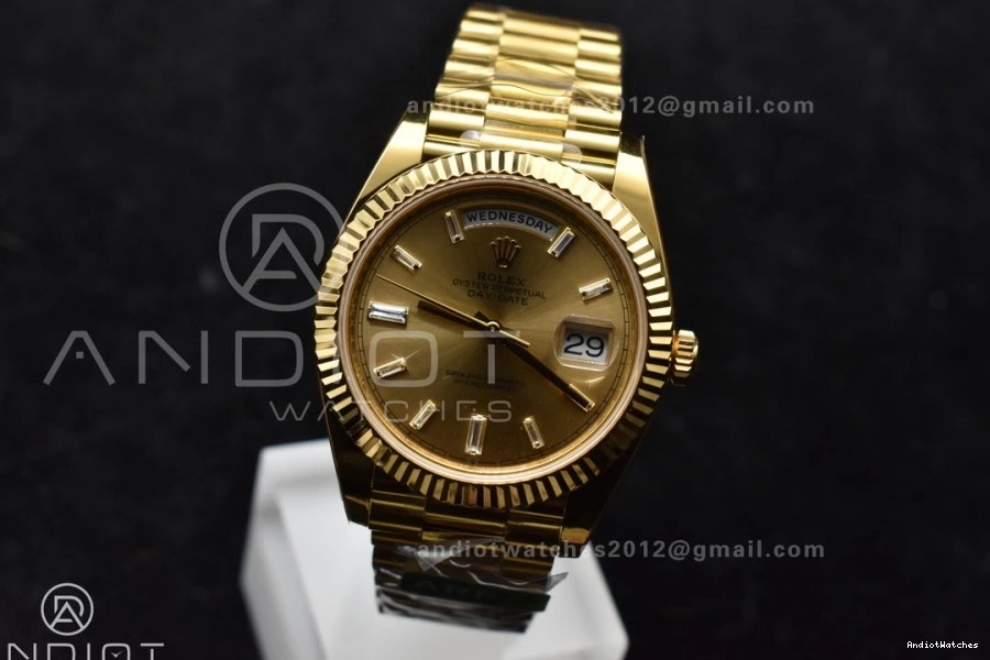 On VR3255 Dial YG Edition Sustainable 228238 654 Best 40 Bracelet Date ARF Crystal Weight) 1:1 President (Gain Gold Day 0415